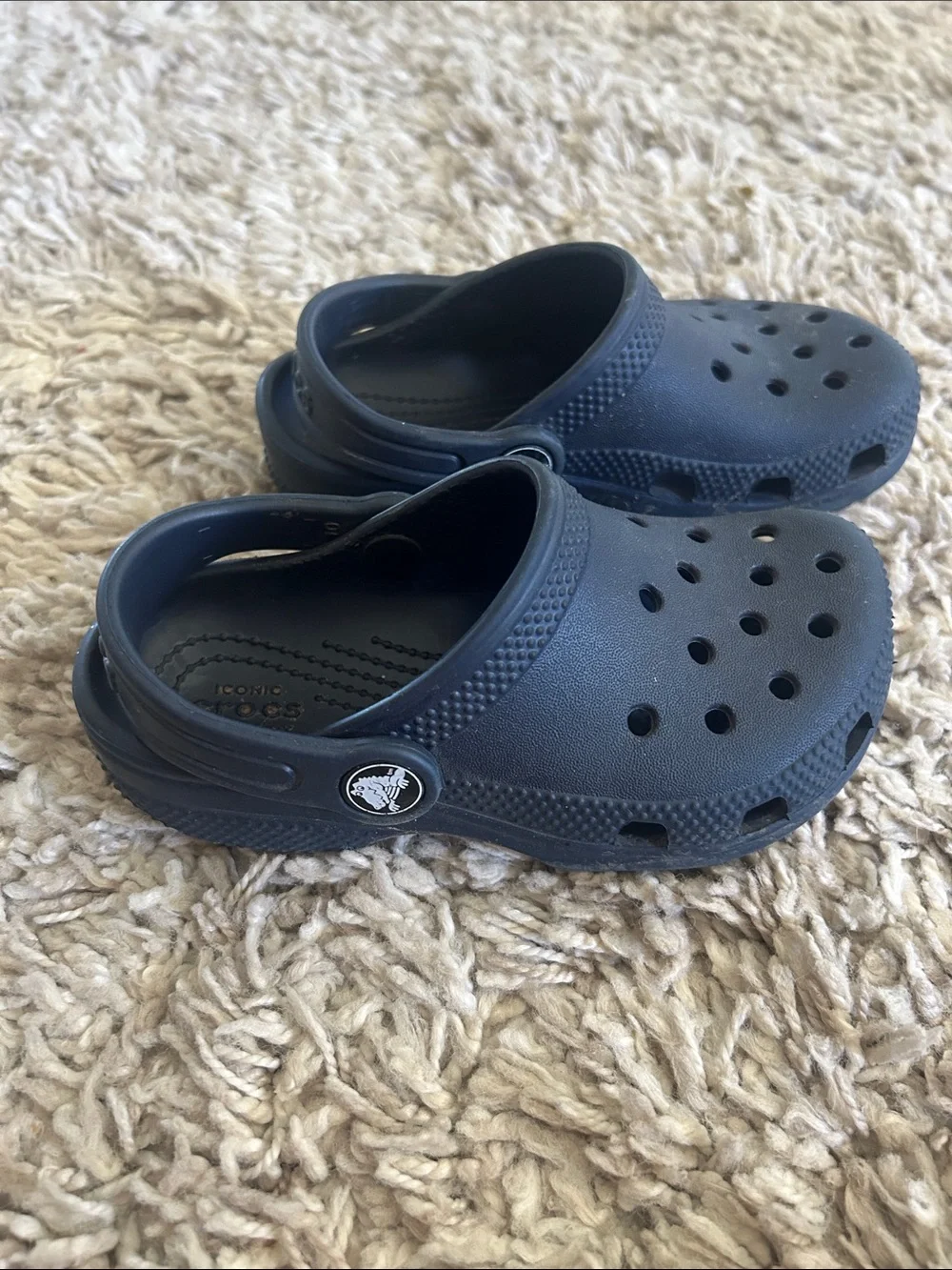 CROCS Kids Navy Blue Classic Clogs